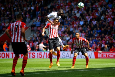 Christian Benteke fires home a fine header.