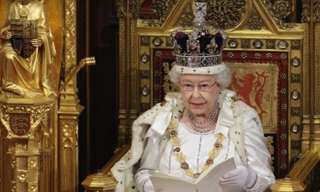 The Queen at the state opening of parliament in 2012.
