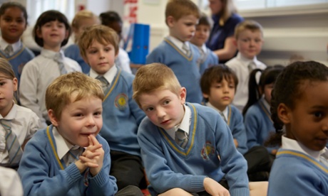 Pupils at a primary free school in west London.