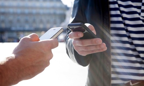 People using mobile phones