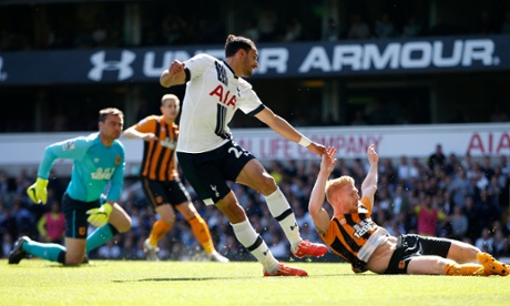 Nacer Chadli scores the first goal for Tottenham ...