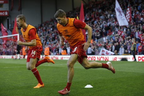 Stevie G warms up.
