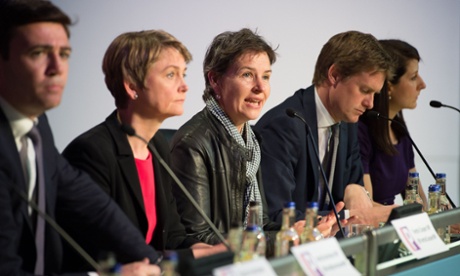 From left: Andy Burnham, Yvette Cooper, Mary Creagh, Tristram Hunt and Liz Kendall speak at the Progress annual conference in London on Saturday.