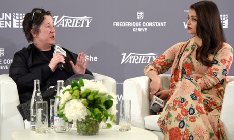 Christine Vachon and Aishwarya Rai at the summit.