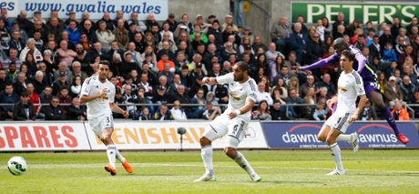 Yaya Toure scores the third for Man City.