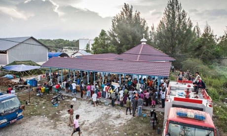 The Kuala Langsa refugee camp in Sumatra