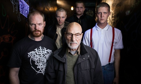 “A savage horror film” ... Patrick Stewart and his crew in Green Room.
