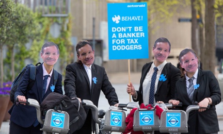 Protesters at the Barclays AGM in London.