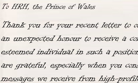 Climate scientist writes to Prince Charles