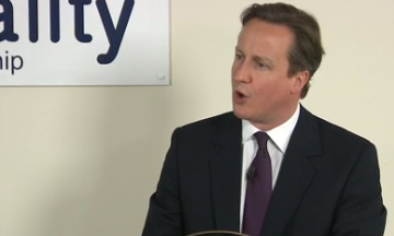 David Cameron delivering his NHS speech