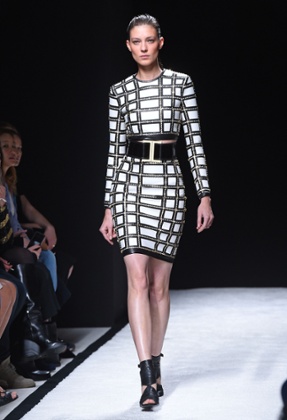 Geometric prints on the Balmain Spring Summer 2015 catwalk