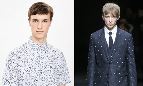 Cos random spotty shirt and polka dot suite by Dior Homme