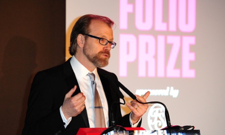 'Merely the first chapter' ... winner of the inaugural Folio prize George Saunders talks at the award ceremony in 2014.