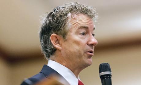 Rand Paul speaks in Burlington, Iowa, over the weekend.