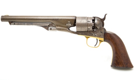 Army revolver from the American civil war ... as guns have evolved, so too have medical responses to the injuries they cause. Photograph: Bob Pool/Getty Images