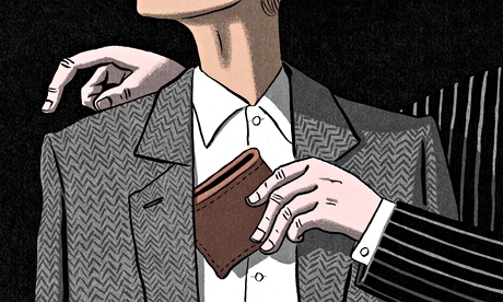 Sleight of hand illustration by Bill Bragg