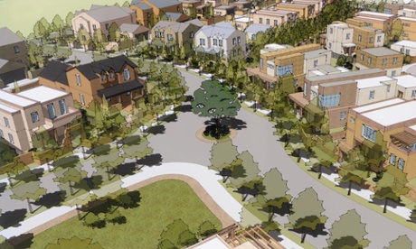 An artist’s rendering of the finished Mesa del Sol community.