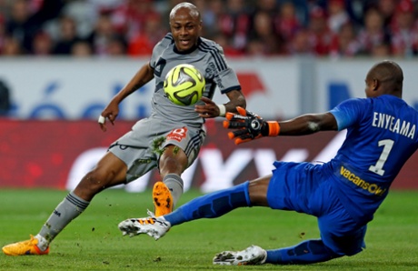 Marseille's André Ayew in Ligue 1 action earlier this month.