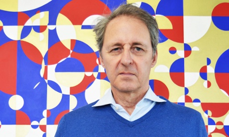 Christian Scheidemann stands in front of a Gabriel Orozco piece – more conventional that many of the works in his care – at his Contemporary Conservation studio in New York City.