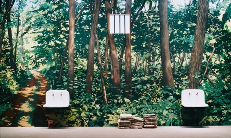 One of Robert Gober’s sink installations.