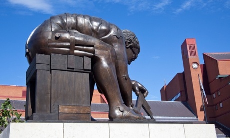 Statue of Isaac Newton at the British Library in London.