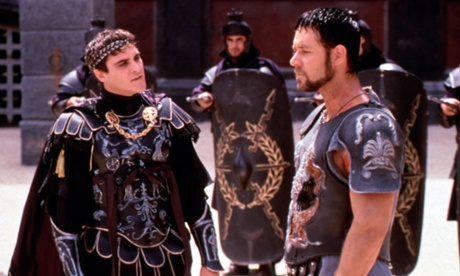 Joaquin Phoenix and Russell Crowe in Gladiator.