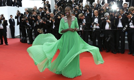 Lupita Nyong'o arrives for the opening ceremony and screening of La Tête Haute at the Cannes film festival 2015.