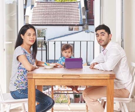 Karim Dia Toubajie with his wife, Joanna, and their daughter, Freida.