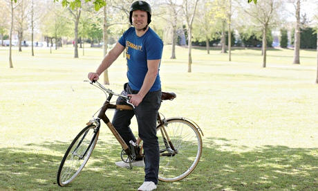 Stuart Heritage with bamboo bike