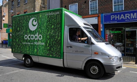 An Ocado delivery van.