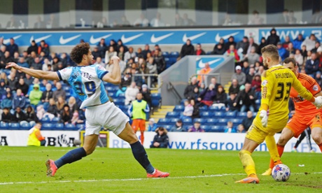 Rudy Gestede prods home Blackburn's third.