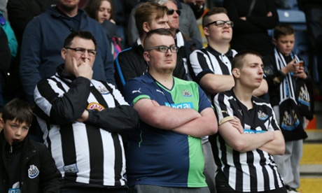 These Newcastle fans look like they haven't enjoyed today at all.