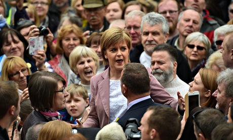 SNP leader Nicola Sturgeon campaigning in Inverness.