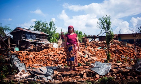 Destruction in Peslang, a village close to the epicentre of last week’s earthquake 