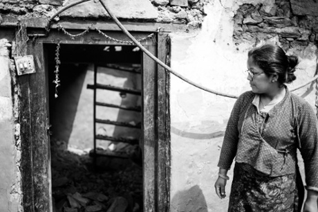 About 250 people live in Peslang, nearly all the houses have been destroyed