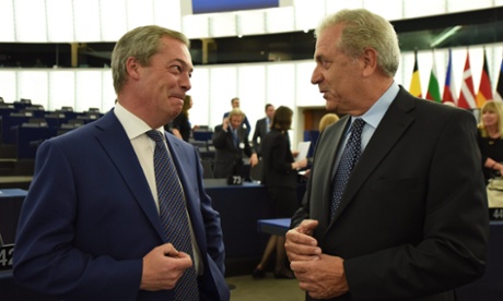 Nigel Farage and Dimitris Avramopoulos