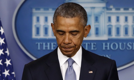 US President Barack Obama delivers a statement at the White House