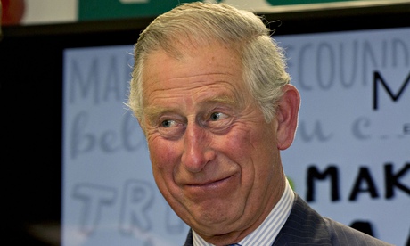 What’s on your mind?: Prince Charles gets it off his chest. Photograph: Alastair Grant/AP