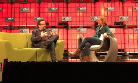 Libin on-stage at the Web Summit conference in 2014.