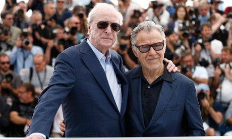 Caine and Keitel at a photocall for the film.