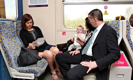 Family on a train