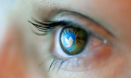 Eye with a Twitter logo