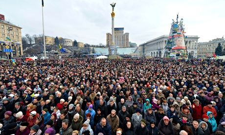 Ukrainian Revolution, Kiev, Ukraine - 23 Feb 2014