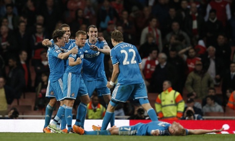 Sunderland players celebrate at the final whistle.
