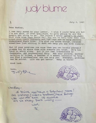 Hadley Freeman Judy Blume letter