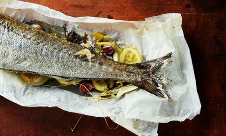 Fish en papillote with fennel and lemon