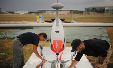 A Qinetiq drone being cleaned.