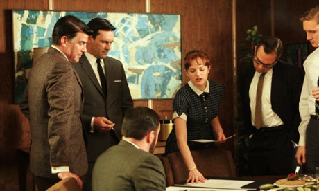 Office life… Bryan Batt, Jon Hamm, Elisabeth Moss, Aaron Staton and Michael Gladis