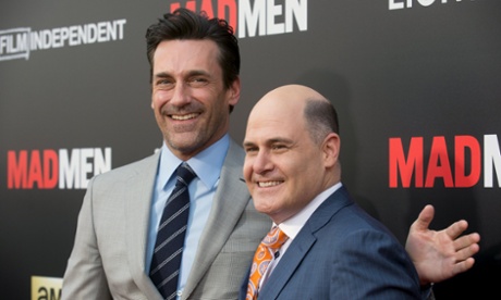 Jon Hamm (L)and show creator Matthew Weiner attend the 