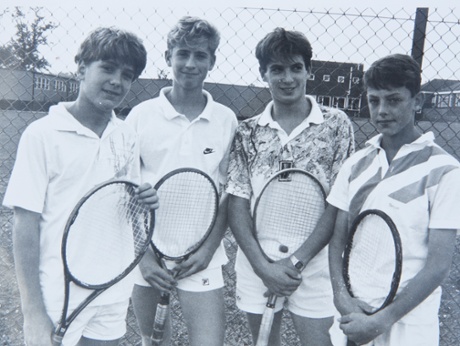 The young Skidelsky with team-mates.